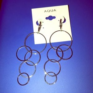 Silver drop earrings